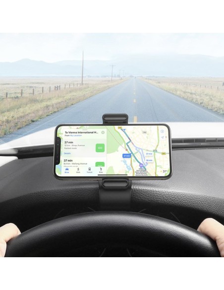Automobilinio telefono laikiklio prietaisų skydelio segtukas juodas