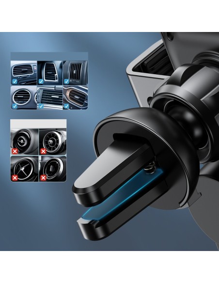 Indukcinis įkroviklis su automobiliniu laikikliu + magnetiniai antgaliai juodi