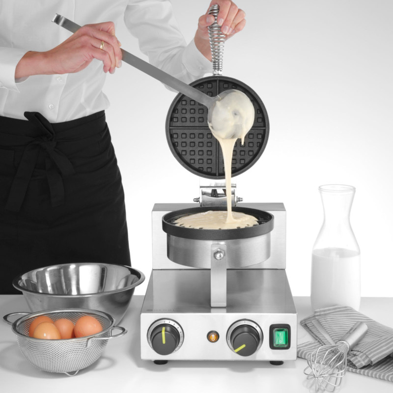 Viena apvali vaflinė belgiškiems vafliams TEFLON sk. 190 mm – Hendi 212172