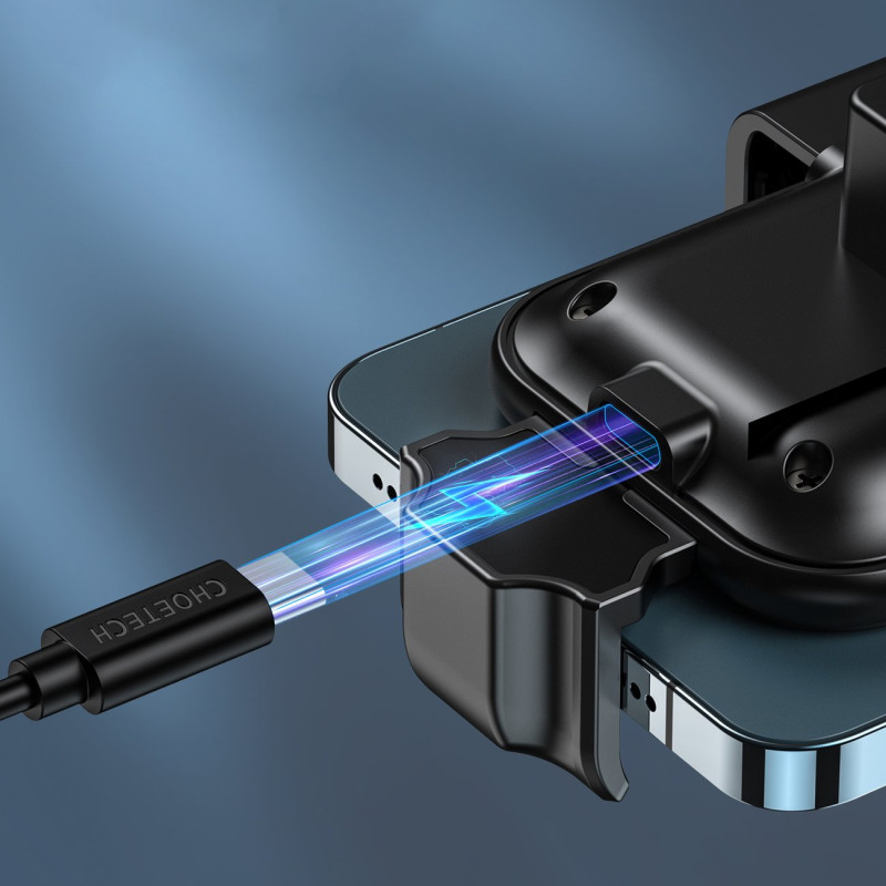 Indukcinis įkroviklis su automobiliniu laikikliu + magnetiniai antgaliai juodi