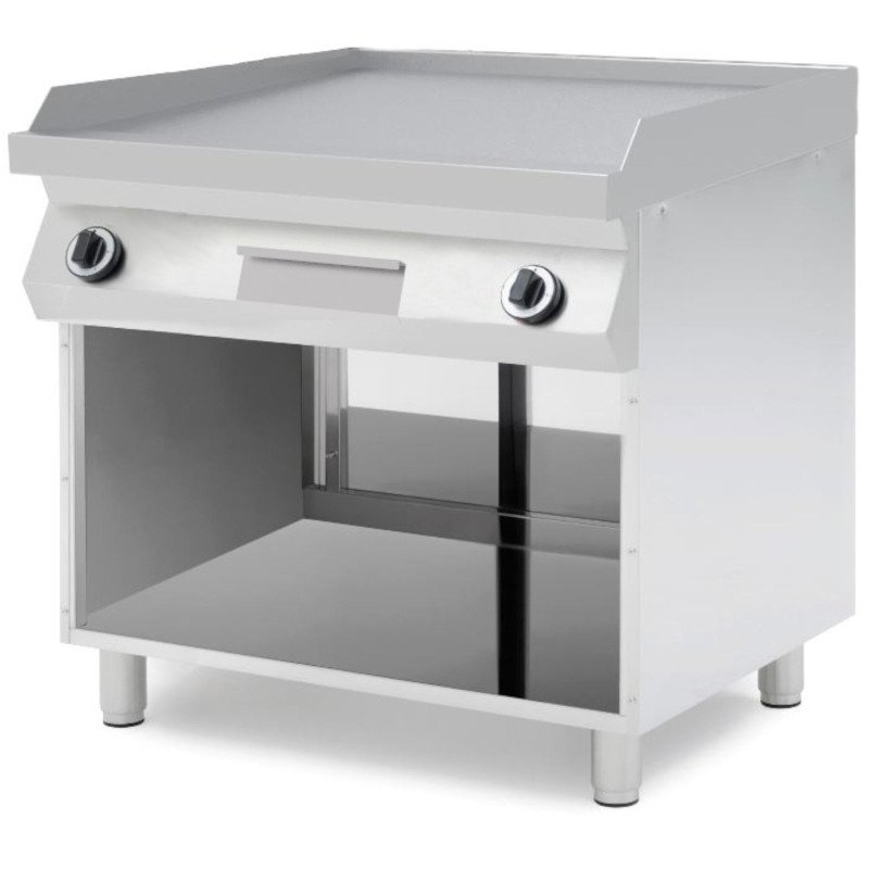 Atskirai stovinti lygi dujinė grilio plokštė su 2 kaitvietėmis Kitchen Line 800 x 700 mm 10 kW - Hendi 220207