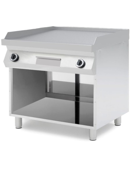 Atskirai stovinti lygi dujinė grilio plokštė su 2 kaitvietėmis Kitchen Line 800 x 700 mm 10 kW - Hendi 220207