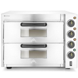 Dviejų kamerų picos orkaitė 2 didelėms picoms 3000 W 230 V - Hendi 220283