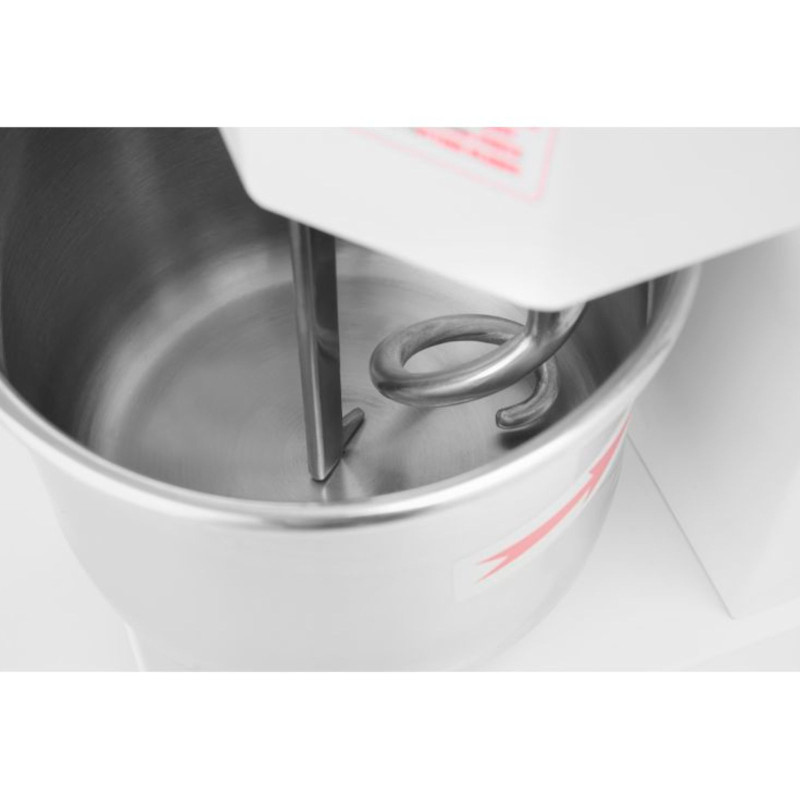 Planetinis spiralinis tešlos maišytuvas su fiksuotu dubeniu 1 greitis 20 L 1500 W 230 V - Hendi 221839