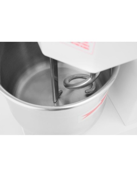 Planetinis spiralinis tešlos maišytuvas su fiksuotu dubeniu 1 greitis 20 L 1500 W 230 V - Hendi 221839