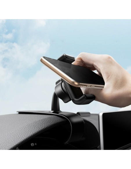 Automobilinio telefono laikiklio prietaisų skydelio segtukas juodas