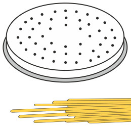 Makaronų gaminimo koštuvo galas SPAGHETTI 22 skylės sk. 2 mm MPF2.5/4 – Hendi 229484