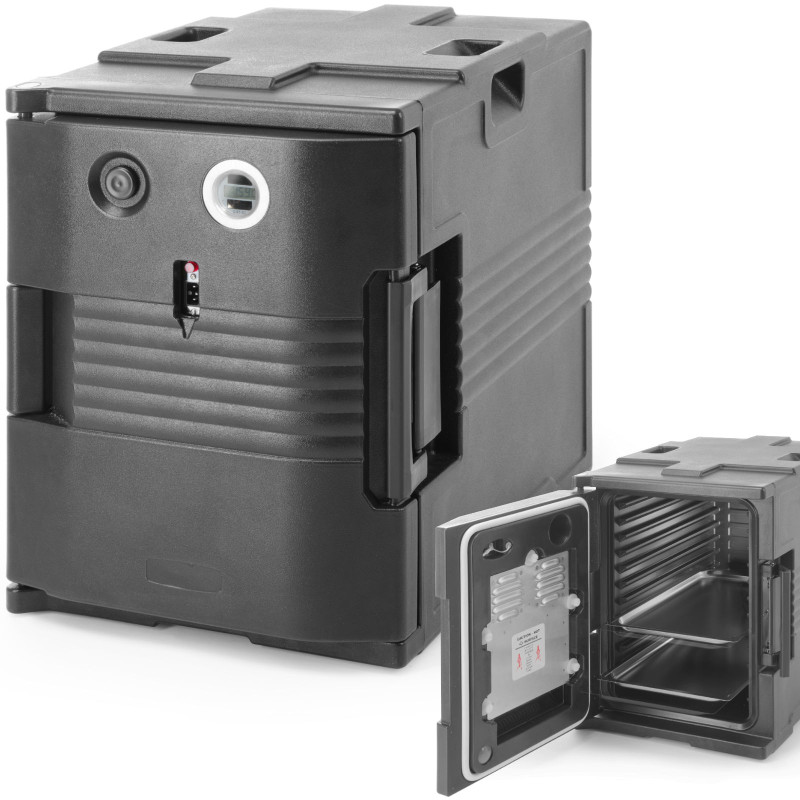 Termiškai izoliuotas maitinimo konteineris su šildymo funkcija iki 68C 2x GN1/1 200 W - Hendi 707692