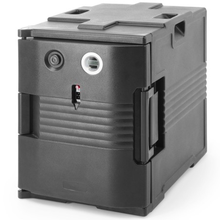 Termiškai izoliuotas maitinimo konteineris su šildymo funkcija iki 68C 2x GN1/1 200 W - Hendi 707692 Termiškai izoliuotas maitinimo konteineris su šildymo funkcija iki 68C 2x GN1/1 200 W - Hendi 707692