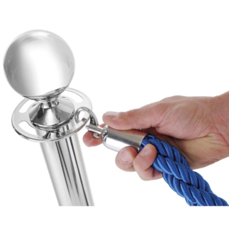 Barjeras, plieninis chromuotas sidabras be pagrindo H 93cm - Hendi 810446