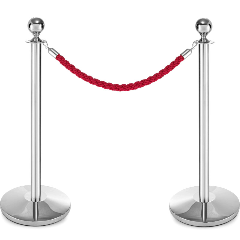 Barjeras, plieninis chromuotas sidabras be pagrindo H 93cm - Hendi 810446