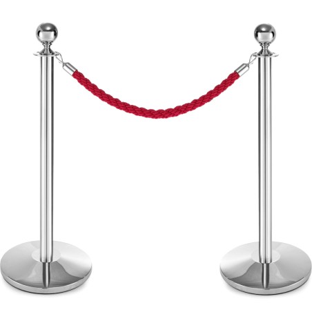 Barjeras, plieninis chromuotas sidabras be pagrindo H 93cm - Hendi 810446