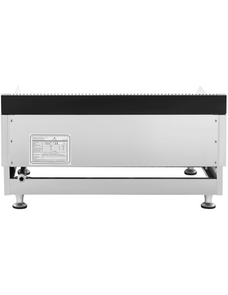 Dvigubas dujinis grilis, lygus griovelis nerūdijantis gamtinėms dujoms 2x 3,1 kW 0,02 baro 60 x 40 cm Dvigubas dujinis grilis, lygus griovelis nerūdijantis gamtinėms dujoms 2x 3,1 kW 0,02 baro 60 x 40 cm