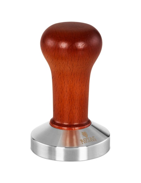 Tamper reguliuojamas kavos tamperis su medine rankena, sk. 58 mm