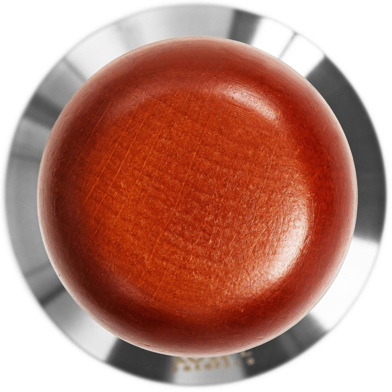 Tamper reguliuojamas kavos tamperis su medine rankena, sk. 58 mm