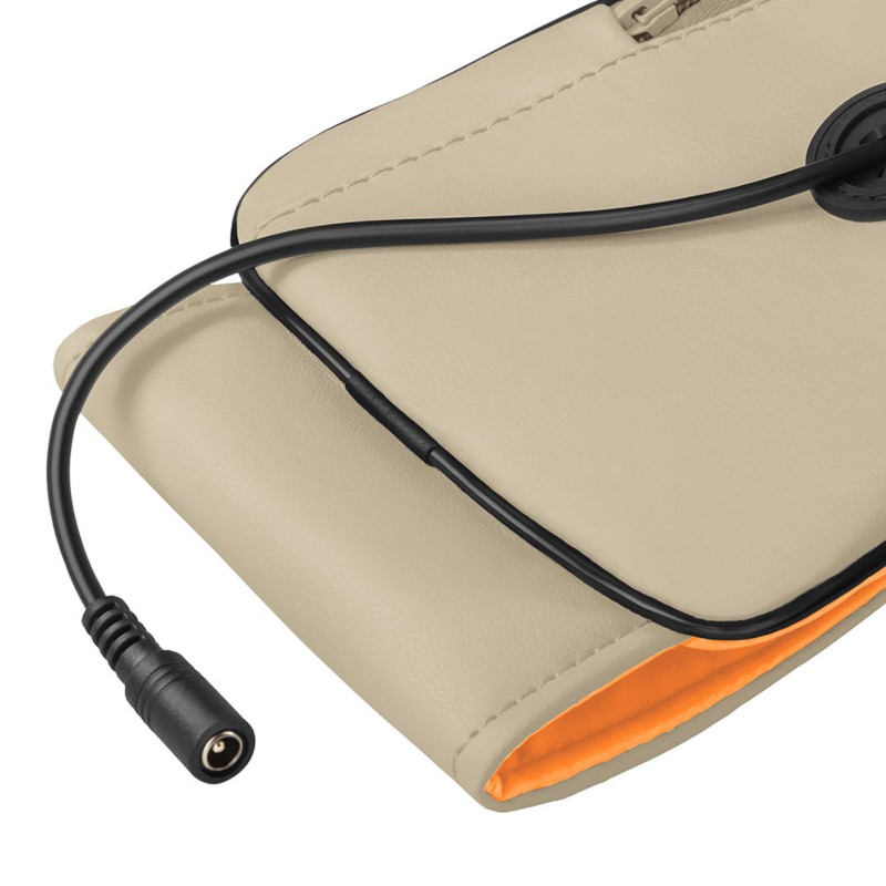 Kaklo, pečių, nugaros masažuoklis su šildymo funkcija, 8 galvutės, 12V/230V, 24W, smėlio spalvos