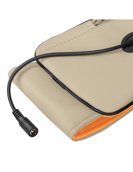 Kaklo, pečių, nugaros masažuoklis su šildymo funkcija, 8 galvutės, 12V/230V, 24W, smėlio spalvos