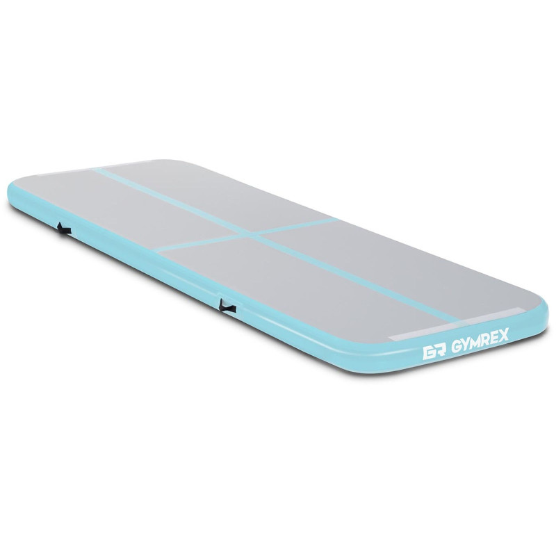 Čiužinio kilimėlis, akrobatinis pripučiamas gimnastikos takas, ilgis 3 m, mėtų pilkumo