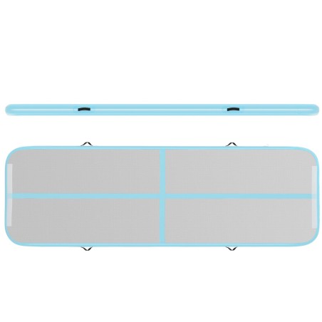 Čiužinio kilimėlis, akrobatinis pripučiamas gimnastikos takas, ilgis 3 m, mėtų pilkumo