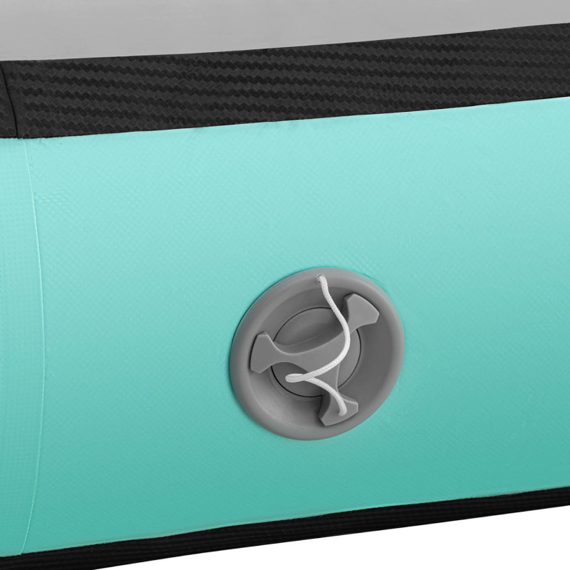 Akrobatinis gimnastikos čiužinio kilimėlis pripučiamiems pratimams, ilgis 3 m, gr. 20 cm žalia