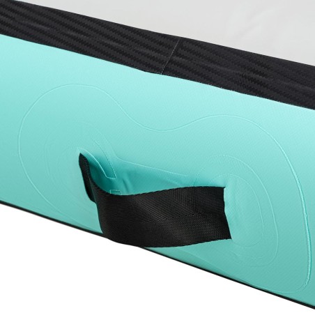 Akrobatinis gimnastikos čiužinio kilimėlis pripučiamiems pratimams, ilgis 3 m, gr. 20 cm žalia