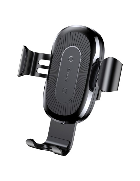 Oro ventiliatorius automobilinis dp telefono laikiklis + Qi belaidis įkroviklis juodas Oro ventiliatorius automobilinis dp telefono laikiklis + Qi belaidis įkroviklis juodas