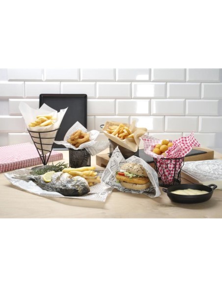 Pergamentinio popieriaus padėkliukas KITCHEN print 500 vnt 420x275 mm - Hendi 678145