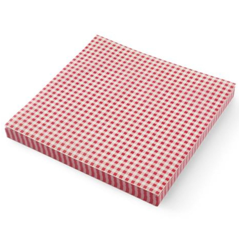 Pergamentinis popierius bulvyčių užkandžiams KRATKA print 500 vnt 306x305 mm - Hendi 678176