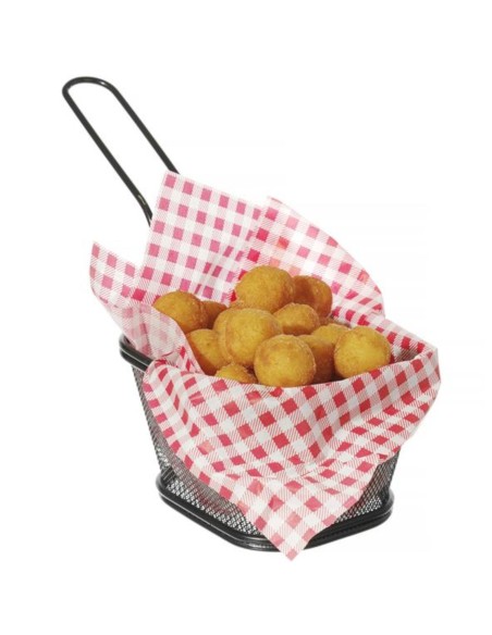 Pergamentinis popierius bulvyčių užkandžiams KRATKA print 500 vnt 306x305 mm - Hendi 678176