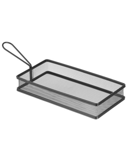 Krepšelis keptų bulvyčių užkandžiams patiekti su rankena juoda 255x153x45 mm - Hendi 425657 Krepšelis keptų bulvyčių užkandžiams patiekti su rankena juoda 255x153x45 mm - Hendi 425657