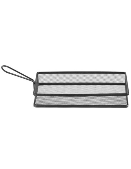 Krepšelis keptų bulvyčių užkandžiams patiekti su rankena juoda 255x153x45 mm - Hendi 425657 Krepšelis keptų bulvyčių užkandžiams patiekti su rankena juoda 255x153x45 mm - Hendi 425657