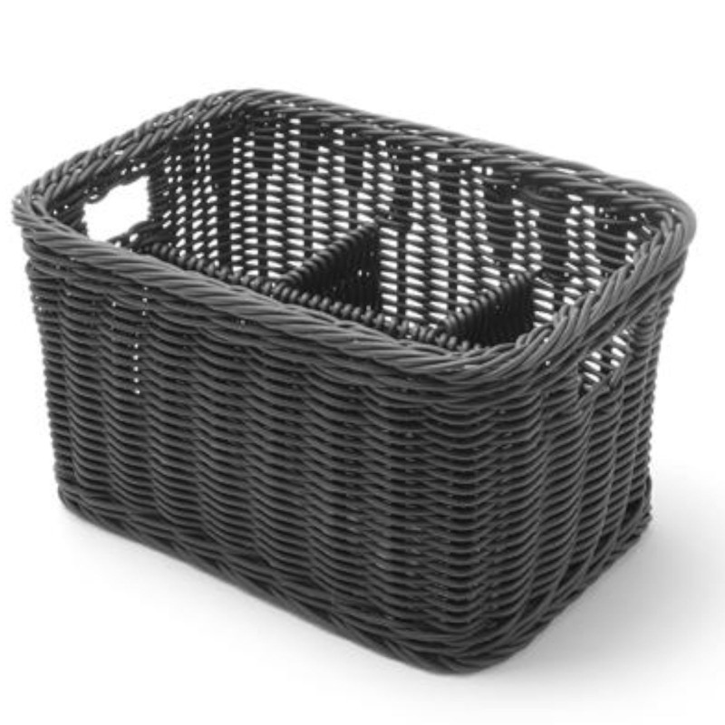 Stalo įrankių dalytuvo krepšelio prieskoniai su 4 skyreliais pilku melanžu - Hendi 426074