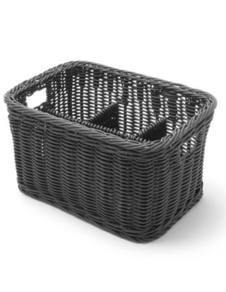 Stalo įrankių dalytuvo krepšelio prieskoniai su 4 skyreliais pilku melanžu - Hendi 426074