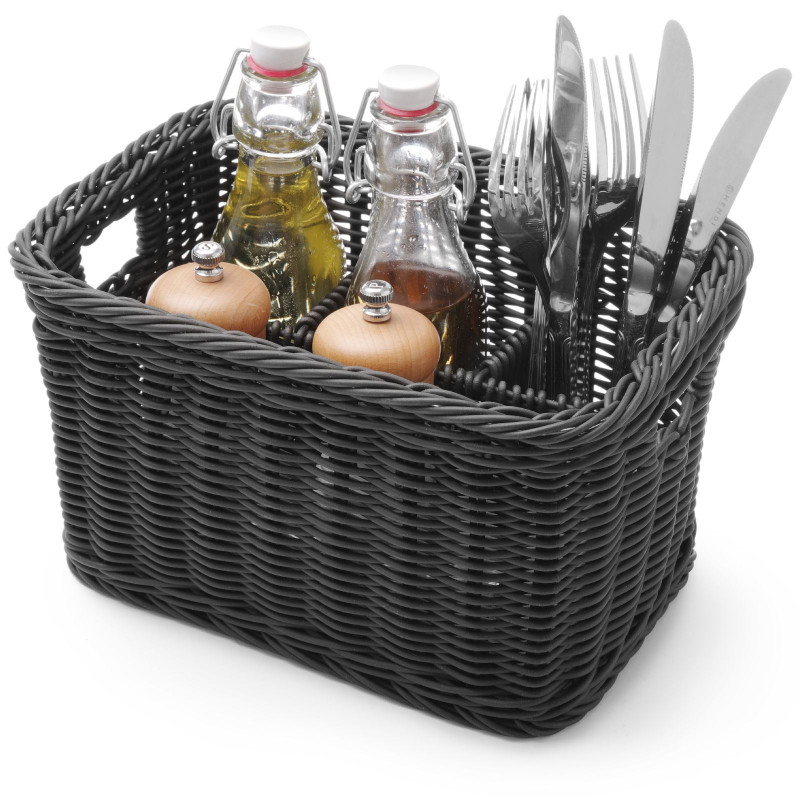 Stalo įrankių dalytuvo krepšelio prieskoniai su 4 skyreliais pilku melanžu - Hendi 426074