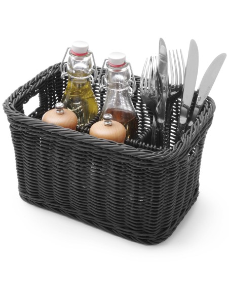 Stalo įrankių dalytuvo krepšelio prieskoniai su 4 skyreliais pilku melanžu - Hendi 426074