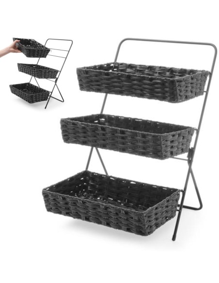 3 lygių nerūdijančio plieno vaisių ir daržovių lentyna su krepšeliais 320x215x600 mm - Hendi 426272 3 lygių nerūdijančio plieno vaisių ir daržovių lentyna su krepšeliais 320x215x600 mm - Hendi 426272