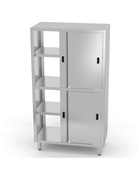 Gastronominė praėjimo spinta su stumdomomis durimis, nerūdijančio plieno, 80x70x180 cm - Hendi 812402 Gastronominė praėjimo spinta su stumdomomis durimis, nerūdijančio plieno, 80x70x180 cm - Hendi 812402