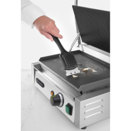 Šepečių valiklis su grandikliu BBQ grotelių plieniniams šeriams 70x310x85 mm - Hendi 525548