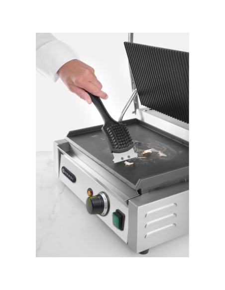 Šepečių valiklis su grandikliu BBQ grotelių plieniniams šeriams 70x310x85 mm - Hendi 525548 Šepečių valiklis su grandikliu BBQ grotelių plieniniams šeriams 70x310x85 mm - Hendi 525548