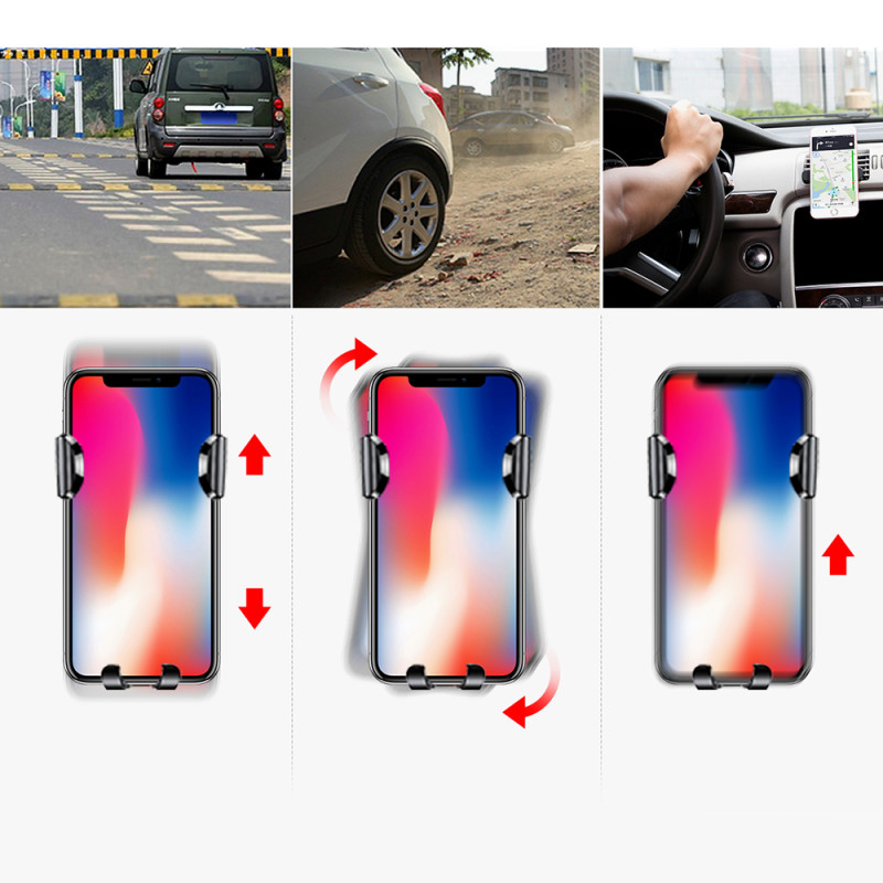 Gravitacinis automobilinio telefono laikiklis priekiniam stiklui Osculum silver