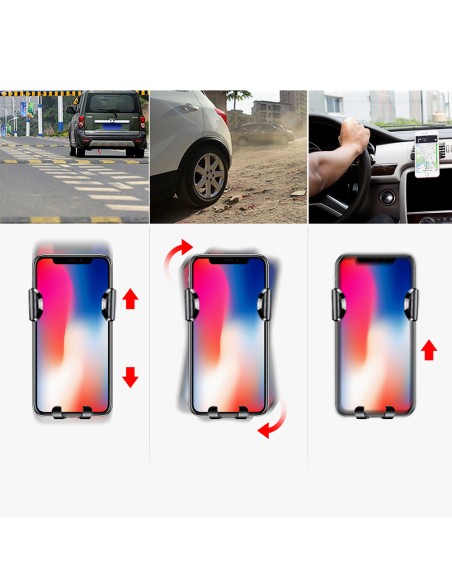 Gravitacinis automobilinio telefono laikiklis priekiniam stiklui Osculum silver Gravitacinis automobilinio telefono laikiklis priekiniam stiklui Osculum silver