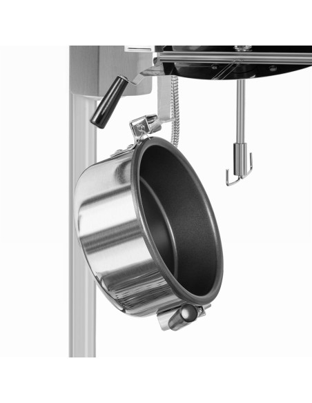 Mašininis kukurūzų spragėsių skrudintuvas retro TEFLON 1600 W 5-6 kg/h - mėlynas Mašininis kukurūzų spragėsių skrudintuvas retro TEFLON 1600 W 5-6 kg/h - mėlynas