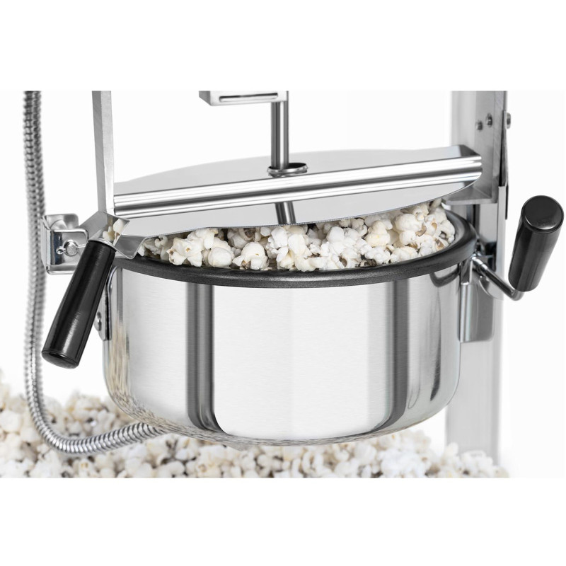 Mašininis kukurūzų spragėsių skrudintuvas retro TEFLON 1600 W 5-6 kg/h - mėlynas