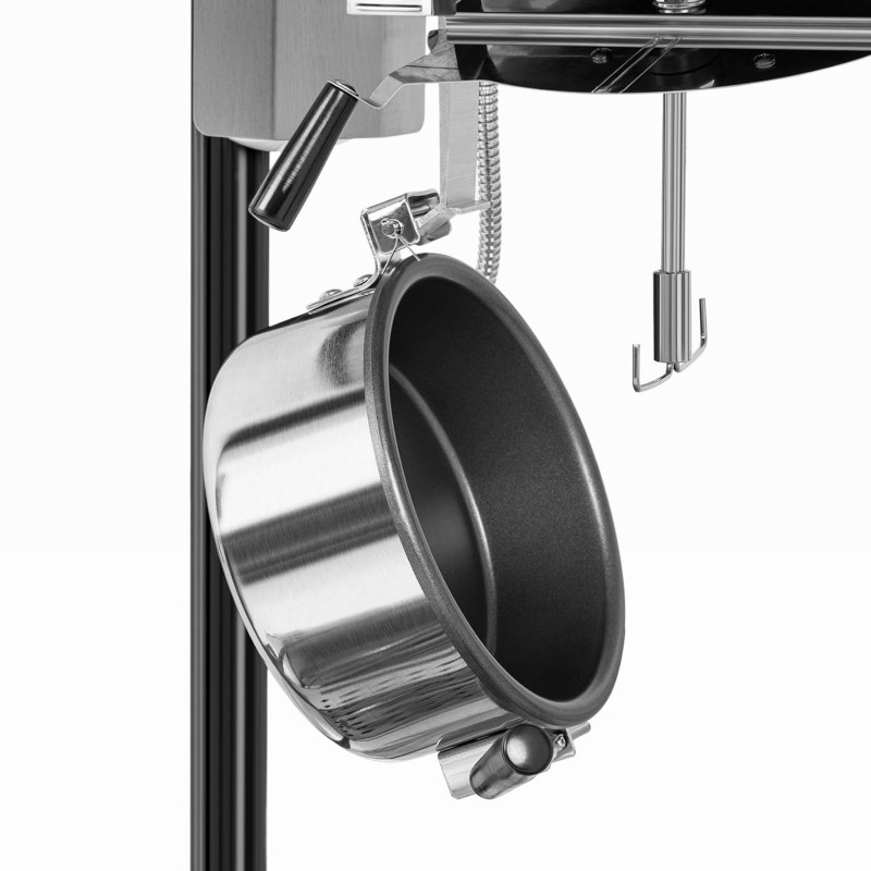 Mašininis kukurūzų spragėsių skrudinimas retro TEFLON 1600 W 5-6 kg/h - juodos ir auksinės spalvos