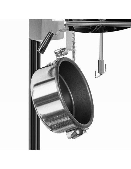 Mašininis kukurūzų spragėsių skrudinimas retro TEFLON 1600 W 5-6 kg/h - juodos ir auksinės spalvos Mašininis kukurūzų spragėsių skrudinimas retro TEFLON 1600 W 5-6 kg/h - juodos ir auksinės spalvos