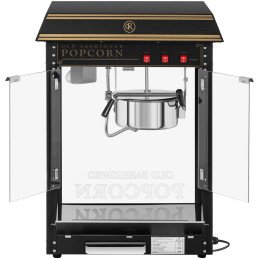 Mašininis kukurūzų spragėsių skrudinimas retro TEFLON 1600 W 5-6 kg/h - juodos ir auksinės spalvos