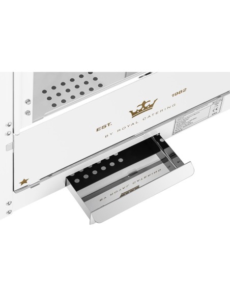 Spragėsių skrudinimo mašina retro TEFLON 1600 W 5-6 kg/h - balta ir auksinė Spragėsių skrudinimo mašina retro TEFLON 1600 W 5-6 kg/h - balta ir auksinė
