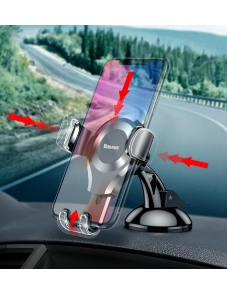 Gravitacinis automobilinio telefono laikiklis priekiniam stiklui Osculum silver Gravitacinis automobilinio telefono laikiklis priekiniam stiklui Osculum silver