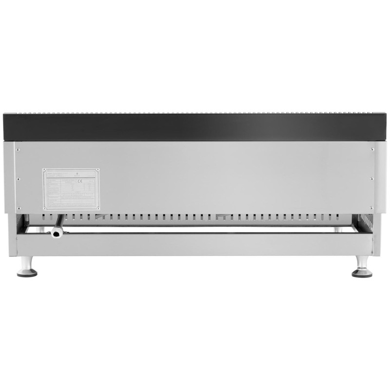 Dvigubas dujinis grilis su lygiu grioveliu gamtinėms dujoms 0,02 baro 74,5 x 40 cm 2 x 3100 W