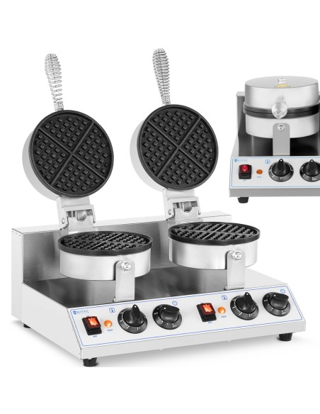 Dvigubas apvalus vaflinis skersmuo. vaflis 185 mm 2600 W Dvigubas apvalus vaflinis skersmuo. vaflis 185 mm 2600 W
